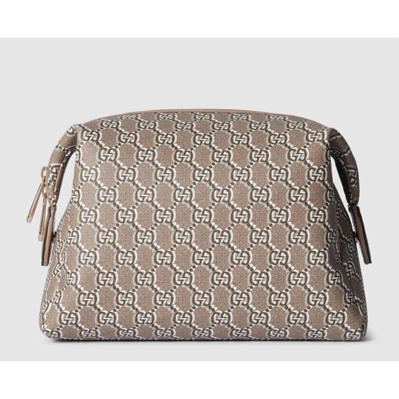 Gucci Handbags - Gucci Taupe GG Canvas Pouch Bag – Brand New with Tags & Dust Bag